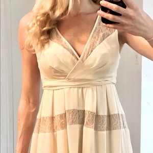 A line cream and lace dress